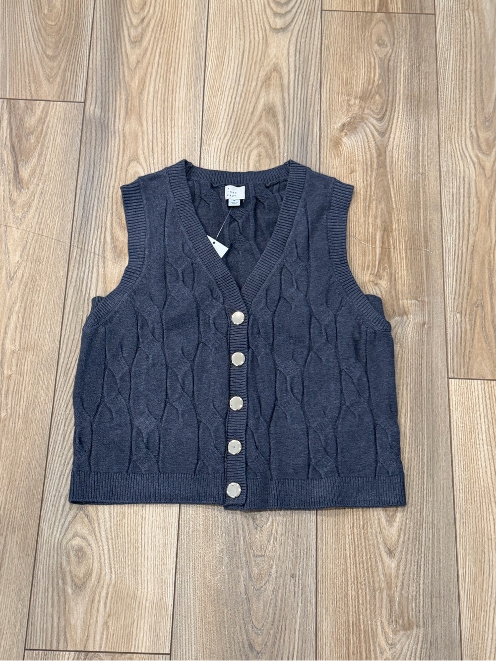 A New Day Charcoal Grey Knit Sweater Vest